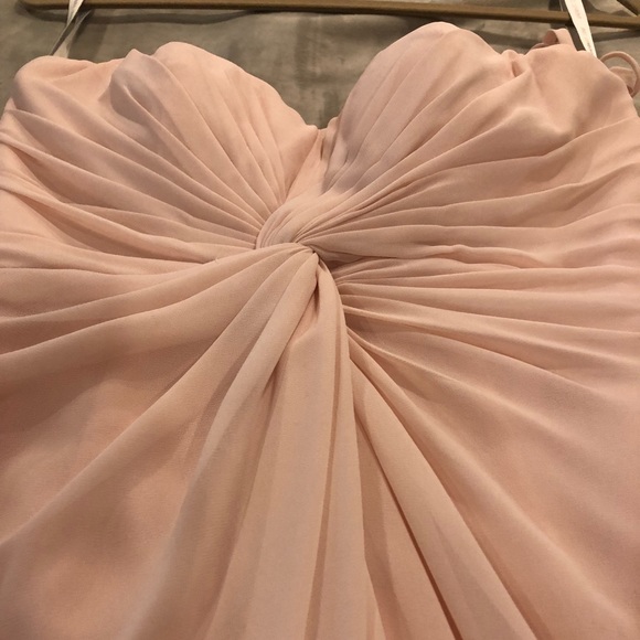 Floor length gown- blush /pink  evening gown. - Picture 3 of 8
